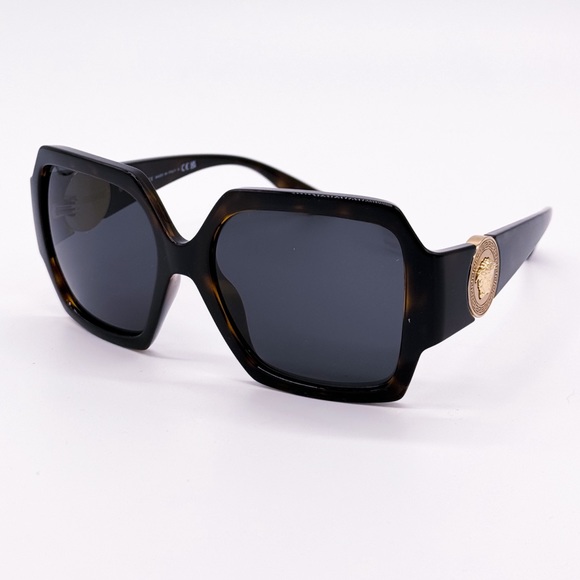 NEW VERSACE VE4453 108/87 SQUARE HAVANA WOMEN SUNGLASSES VERSACE MOD 4453 - Picture 3 of 10